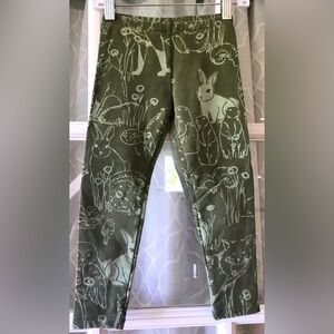 Tea Collection sz 5 forest creatures leggings - goes w/ fox burgundy set